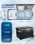 Kohree 12V Portable Refrigerator, 42 Quart Dual Zone