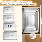 Stainless Steel Baking Sheet Set of 4
