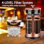 YMMIND French Press Coffee Maker 600ml Copper