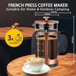 YMMIND French Press Coffee Maker 600ml Copper
