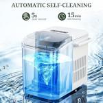 Portable Countertop Ice Maker with Self-Cleaning