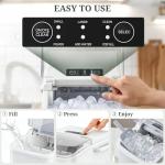 Portable Countertop Ice Maker with Self-Cleaning