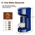 SUNVIVI Single Serve Coffee Maker in Blue