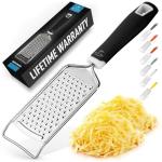 Zulay Kitchen Stainless Steel Cheese Grater with Handle
