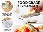 Zulay Kitchen Stainless Steel Cheese Grater with Handle
