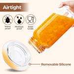 ComSaf 3-Pack Airtight Glass Food Storage Jars