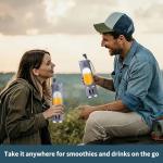 Compact Travel Blender with Rechargeable USB-C and Smart Display