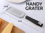 Zulay Kitchen Stainless Steel Cheese Grater with Handle