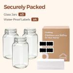 ComSaf 3-Pack Airtight Glass Food Storage Jars