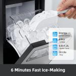 Portable Self-Cleaning Ice Maker - 8 Cubes in 6 Mins