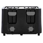 Continental Electric Cool Touch 4-Slice Toaster, Black