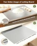 Large Stainless Steel L-Shaped Cutting Board