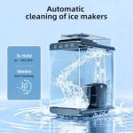 Portable Self-Cleaning Ice Maker - 8 Cubes in 6 Mins