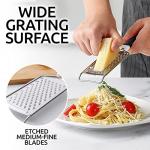 Zulay Kitchen Stainless Steel Cheese Grater with Handle