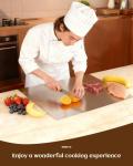 Large Stainless Steel L-Shaped Cutting Board