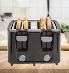 Continental Electric Cool Touch 4-Slice Toaster, Black