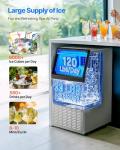 VEVOR 120 lbs Commercial Ice Maker with Storage Bin