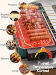 Smokeless Indoor 1700W Electric Grill with Griddle