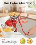VEVOR Hand-Crank Grain Mill with Stable Clamp