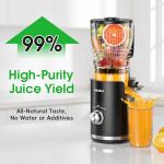 Cold Press Juicer with Wide Feed Chute, Easy Clean
