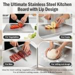 Stainless Steel Large Non-Slip Cutting Board