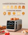 Zachvo Touchscreen 4-Slice Long Slot Toaster