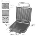 FineMade 3-in-1 Electric Grill and Sandwich Maker