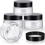 4-Pack Leak Proof Round Plastic Storage Jars