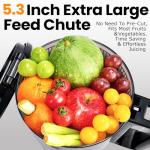 Slow Masticating Cold Press Juicer with Large Chute