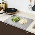 L-Shaped Double-Sided Stainless Steel Cutting Board