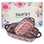 Red Ceramic Baking Dish Set of 2