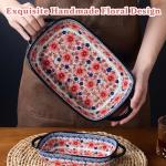 Red Ceramic Baking Dish Set of 2