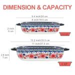 Red Ceramic Baking Dish Set of 2