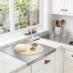 L-Shaped Double-Sided Stainless Steel Cutting Board