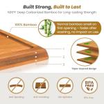 3-Piece Bamboo Cutting Board Set with Stand