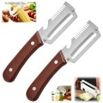 3-in-1 Vegetable Peeler with Wooden Handle