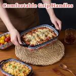 Red Ceramic Baking Dish Set of 2