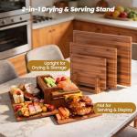3-Piece Bamboo Cutting Board Set with Stand