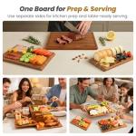 3-Piece Bamboo Cutting Board Set with Stand
