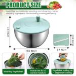 LemonRoad Large Stainless Steel Salad Spinner with Slicer