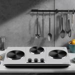 Cusimax Triple Burner Electric Hot Plate with Cast Iron