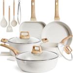 Kikcoin 16-Piece Nonstick Ceramic Cookware Set