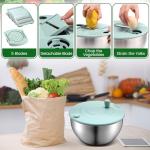 LemonRoad Large Stainless Steel Salad Spinner with Slicer
