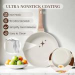 Kikcoin 16-Piece Nonstick Ceramic Cookware Set