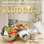 Electric Hand Mixer with Mixing Bowls Set