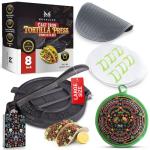 Movaluxe® 8-Inch Cast Iron Tortilla Press Set