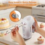 300W Hand Mixer with Stainless Steel Beaters and Hooks