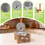 Manual Granite Stone Grain Mill with Wooden Base