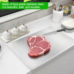Large Stainless Steel Cutting Board with Lip