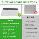 Large Stainless Steel Cutting Board with Lip